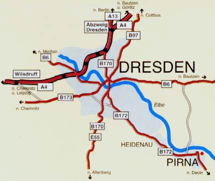 Durchfahrtsplan Dresden